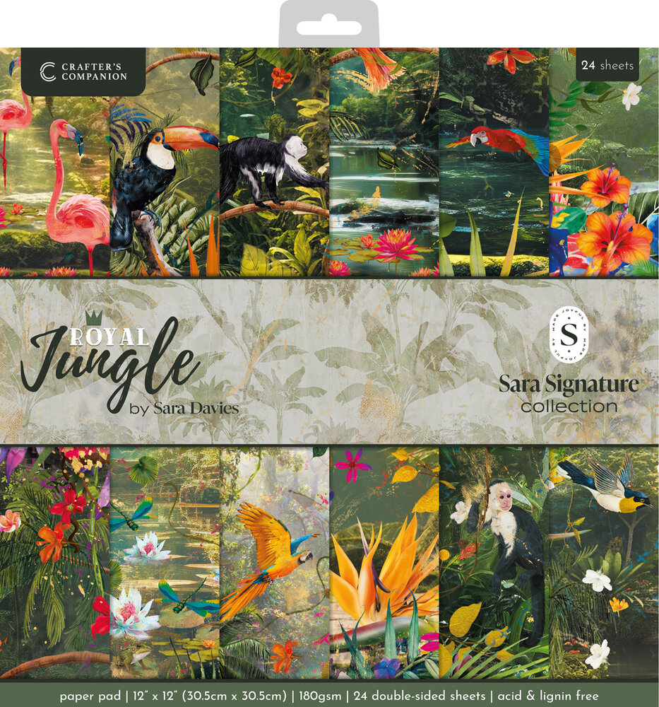 Crafter's Companion Royal Jungle 12x12 Inch Paper Pad (S-RJ-PAD12) Crafter's Companion Royal Jungle 12x12 Inch Paper Pad (S-RJ-PAD12)
