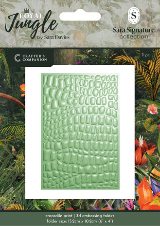 Crafter's Companion Royal Jungle 3D Embossing Folder Crocodile Print (S-RJ-3D-EF4-CRPR)