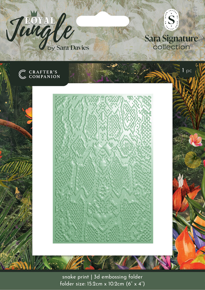 Crafter's Companion Royal Jungle 3D Embossing Folder Snake Print (S-RJ-3D-EF4-SNPR) Crafter's Companion Royal Jungle 3D Embossing Folder Snake Print (S-RJ-3D-EF4-SNPR)