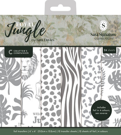 Crafter's Companion Royal Jungle 6x6 Inch Foil Transfers (S-RJ-FOILTR6) Crafter's Companion Royal Jungle 6x6 Inch Foil Transfers (S-RJ-FOILTR6)