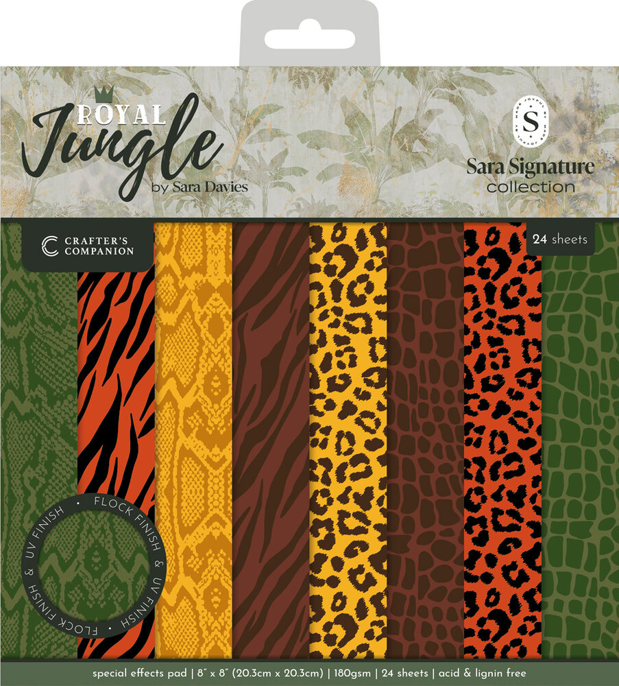 Crafter's Companion Royal Jungle 8x8 Inch Special Effects Pad (S-RJ-SEP8)