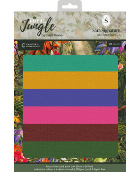 Crafter's Companion Royal Jungle A4 Luxury Linen Card Pack (S-RJ-LINEN-A4)