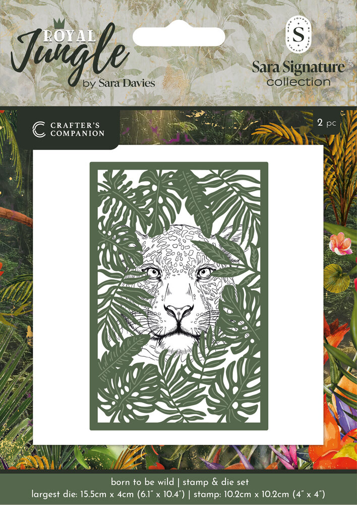 Crafter's Companion Royal Jungle Stamp and Die Born to be Wild (S-RJ-STD-BTBW)