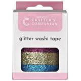 Crafter's Companion Washi Rolls Glitter 15mm x 10m (5pcs) (CC-WASH-GLIT)