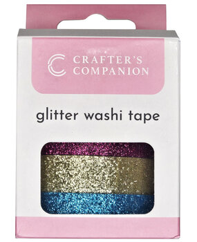 Crafter's Companion Washi Rolls Glitter 15mm x 10m (5pcs) (CC-WASH-GLIT)