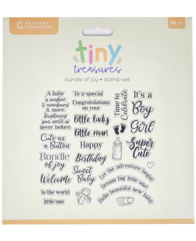 Crafter's Companion Tiny Treasures Collection Clear Acrylic Stamp Bundle of Joy (CC-TT-CA-ST-BOJ)