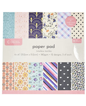 Crafter's Companion Ladies Through The Ages 6x6 Inch Paper Pad Timeless Textiles (CC-PAD6-TITE)