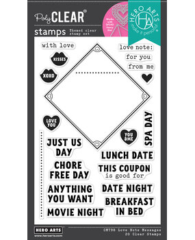 Hero Arts Love Note Messages PolyClear Stamps (CM798)