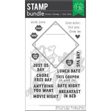 Hero Arts Love Note Messages Clear Stamps & Dies Bundle (SB418)