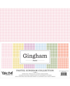 Echo Park Pastel Gingham 12x12 Inch Collection Kit (PG416016)