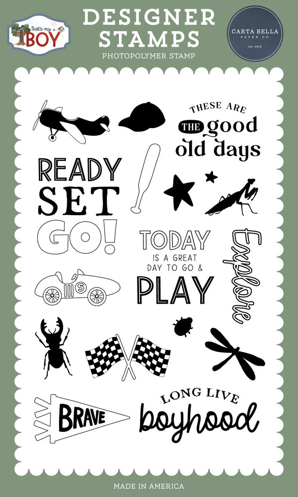 Carta Bella That's My Boy Designer Stamps Boyhood (CBB419043) Carta Bella That's My Boy Designer Stamps Boyhood (CBB419043)