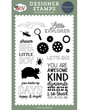 Carta Bella That's My Boy Designer Stamps Just As You Are (CBB419042)