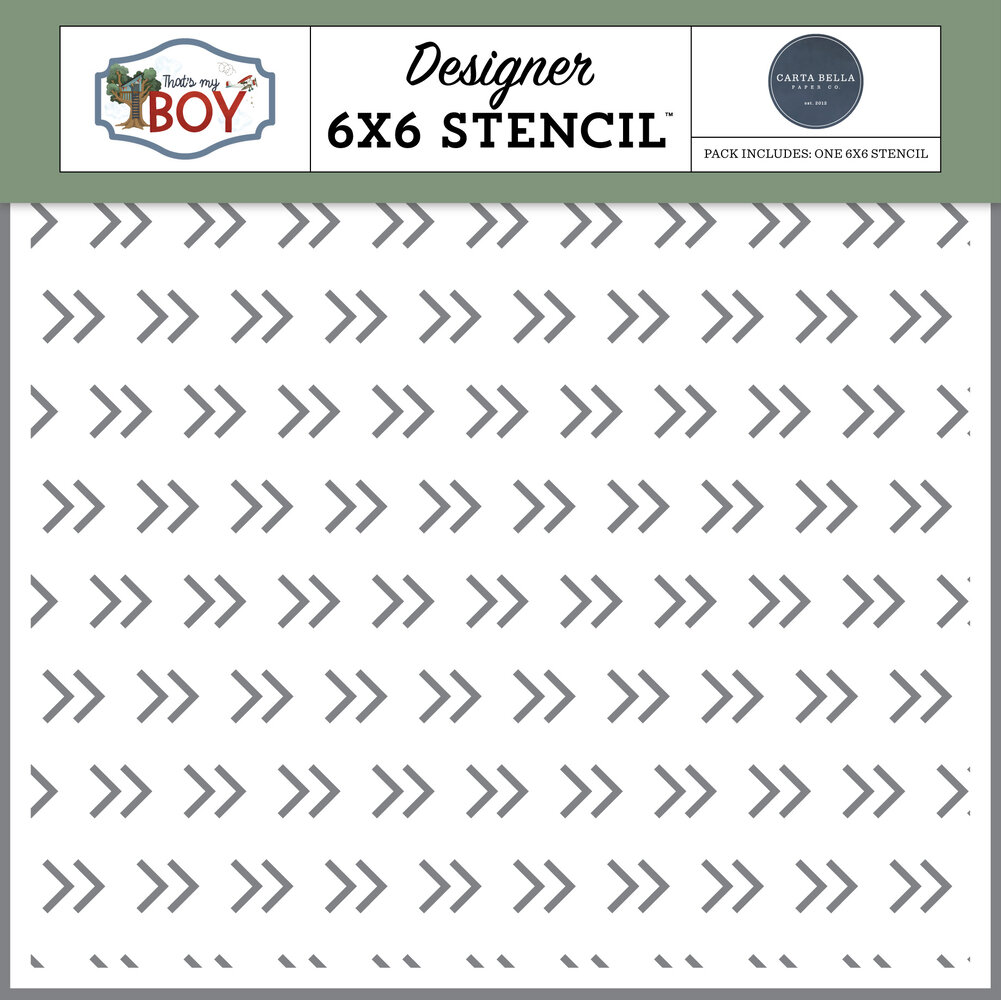 Carta Bella That's My Boy Stencil Awesome Kid Arrows (CBB419035) Carta Bella That's My Boy Stencil Awesome Kid Arrows (CBB419035)
