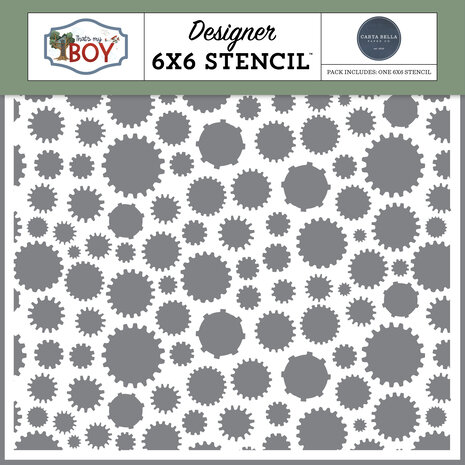 Carta Bella That's My Boy Stencil Tinkering Gears (CBB419034)