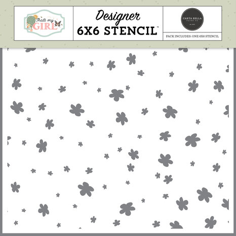 Carta Bella That's My Girl Stencil Little Wildflower (CBG418033)