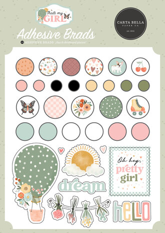Carta Bella That's My Girl Adhesive Brads (CBG418020)