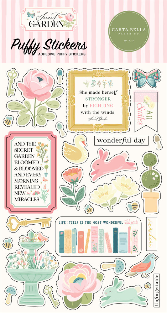 Carta Bella Secret Garden Puffy Stickers (CBGD421066)