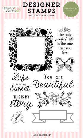 Carta Bella Secret Garden Designer Stamps Perfect Life (CBGD421047) Carta Bella Secret Garden Designer Stamps Perfect Life (CBGD421047)