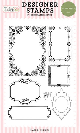 Carta Bella Secret Garden Designer Stamps Fairy Tale Frames (CBGD421046)