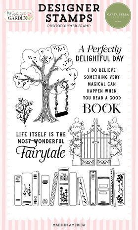 Carta Bella Secret Garden Designer Stamps Enchanted Library (CBGD421044)