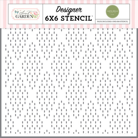 Carta Bella Secret Garden Stencil Dashing Diamonds (CBGD421035) Carta Bella Secret Garden Stencil Dashing Diamonds (CBGD421035)