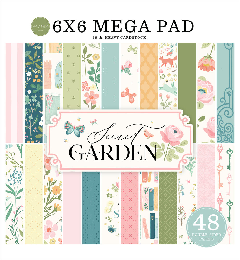 Carta Bella Secret Garden 6x6 Inch Cardmakers Mega Pad (CBGD421031) Carta Bella Secret Garden 6x6 Inch Cardmakers Mega Pad (CBGD421031)