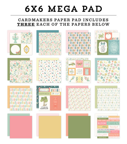 Carta Bella Secret Garden 6x6 Inch Cardmakers Mega Pad (CBGD421031) Carta Bella Secret Garden 6x6 Inch Cardmakers Mega Pad (CBGD421031)