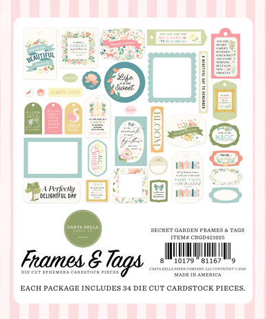 Carta Bella Secret Garden Frames & Tags (CBGD421025) Carta Bella Secret Garden Frames & Tags (CBGD421025)