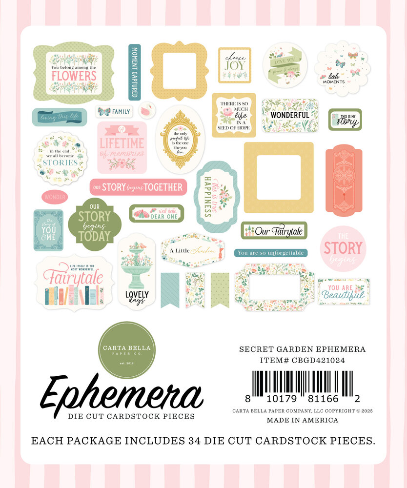 Carta Bella Secret Garden Ephemera (CBGD421024) Carta Bella Secret Garden Ephemera (CBGD421024)