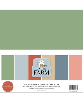 Carta Bella On The Farm 12x12 Inch Coordinating Solids Paper Pad (CBOTF422015)