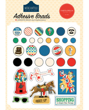 Carta Bella Mercantile Adhesive Brads (CBM423020)