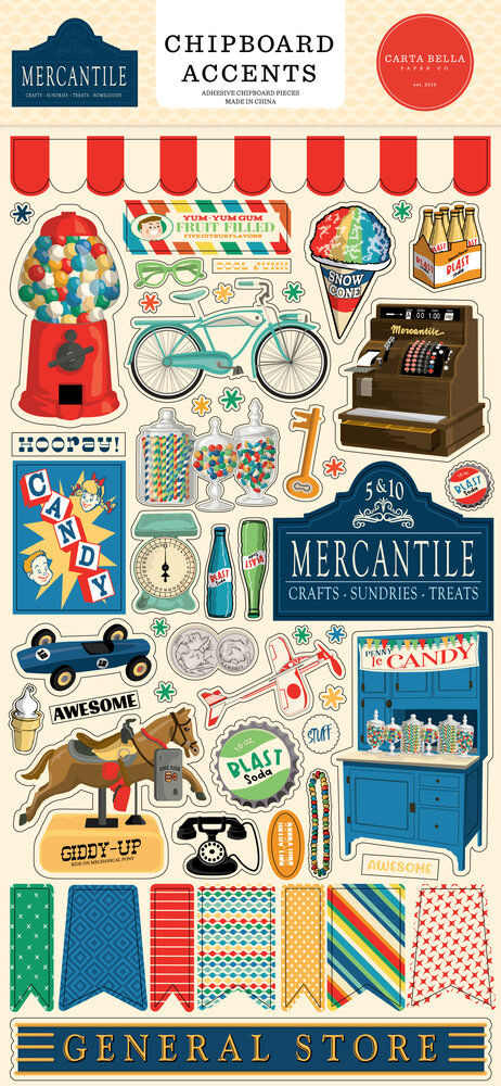 Carta Bella Mercantile Chipboard Accents (CBM423021)