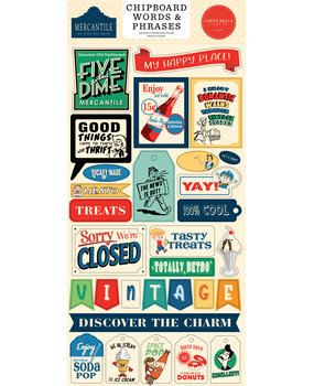 Carta Bella Mercantile Chipboard Words & Phrases (CBM423022)