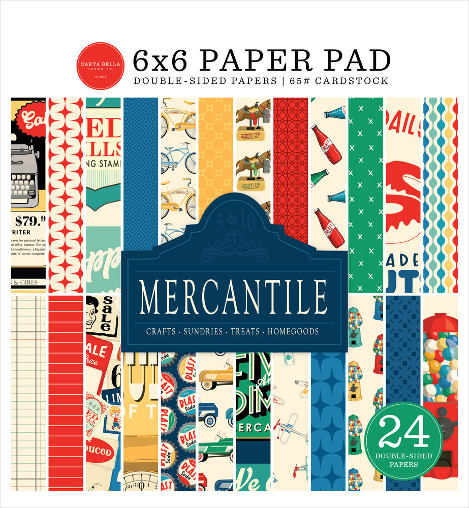 Carta Bella Mercantile 6x6 Inch Paper Pad (CBM423023)