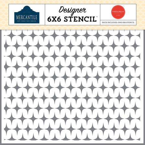 Carta Bella Mercantile Stencil Wavy Sparkle (CBM423034)