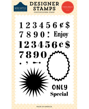 Carta Bella Mercantile Designer Stamps Price Sticker (CBM423047)