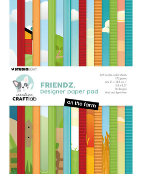 Creative Craftlab Friendz Design Paper Pad On The Farm (CCL-FR-DPP308) (DISCONTINUED)