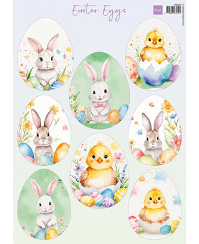 Marianne Design Decoupage Sheet A4 Easter Eggs (VK9620) (DISCONTINUED)