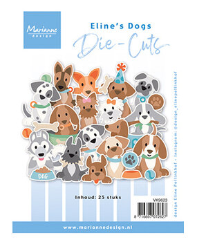 Marianne Design Die-cuts Eline's Dogs (VK9623) (DISCONTINUED)