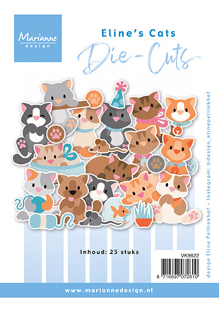 Marianne Design Die-cuts Eline's Cats (VK9622) (DISCONTINUED) Marianne Design Die-cuts Eline's Cats (VK9622) (DISCONTINUED)