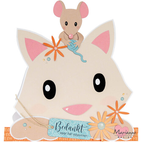 Marianne Design Craft Stencil by Marleen Cat (PS8180) Marianne Design Craft Stencil by Marleen Cat (PS8180)