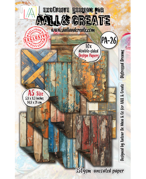 Aall and Create Timber Tints A5 Design Paper Distressed Dreams (AALL-PA-026) Aall and Create Timber Tints A5 Design Paper Distressed Dreams (AALL-PA-026)