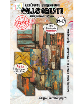 Aall and Create Timber Tints A6 Design Paper Aged Elegance (AALL-PA-027) Aall and Create Timber Tints A6 Design Paper Aged Elegance (AALL-PA-027)