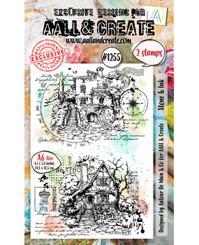 Aall and Create Whimsy Dwellings A6 Stamp Set Stone & Ink (AALL-TP-1255)