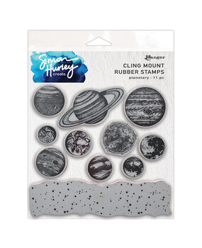 Ranger Simon Hurley create. Cling Mount Rubber Stamps Planetary (HUR88813)