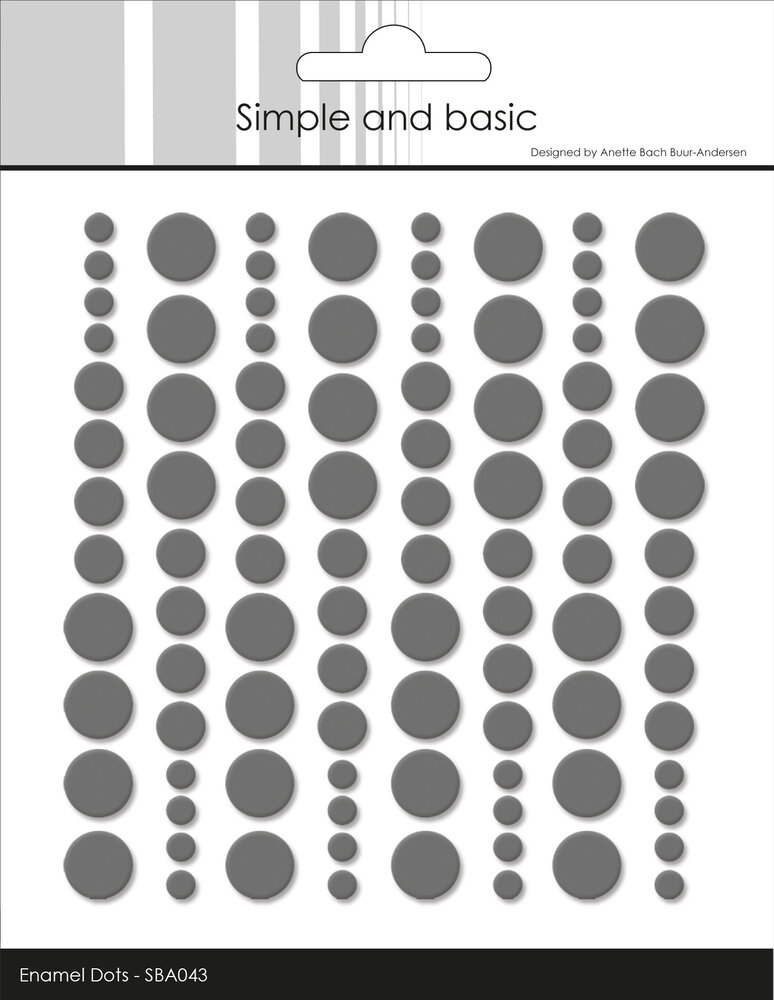 Simple and Basic Adhesive Enamel Dots Charcoal (96pcs) (SBA043) Simple and Basic Adhesive Enamel Dots Charcoal (96pcs) (SBA043)