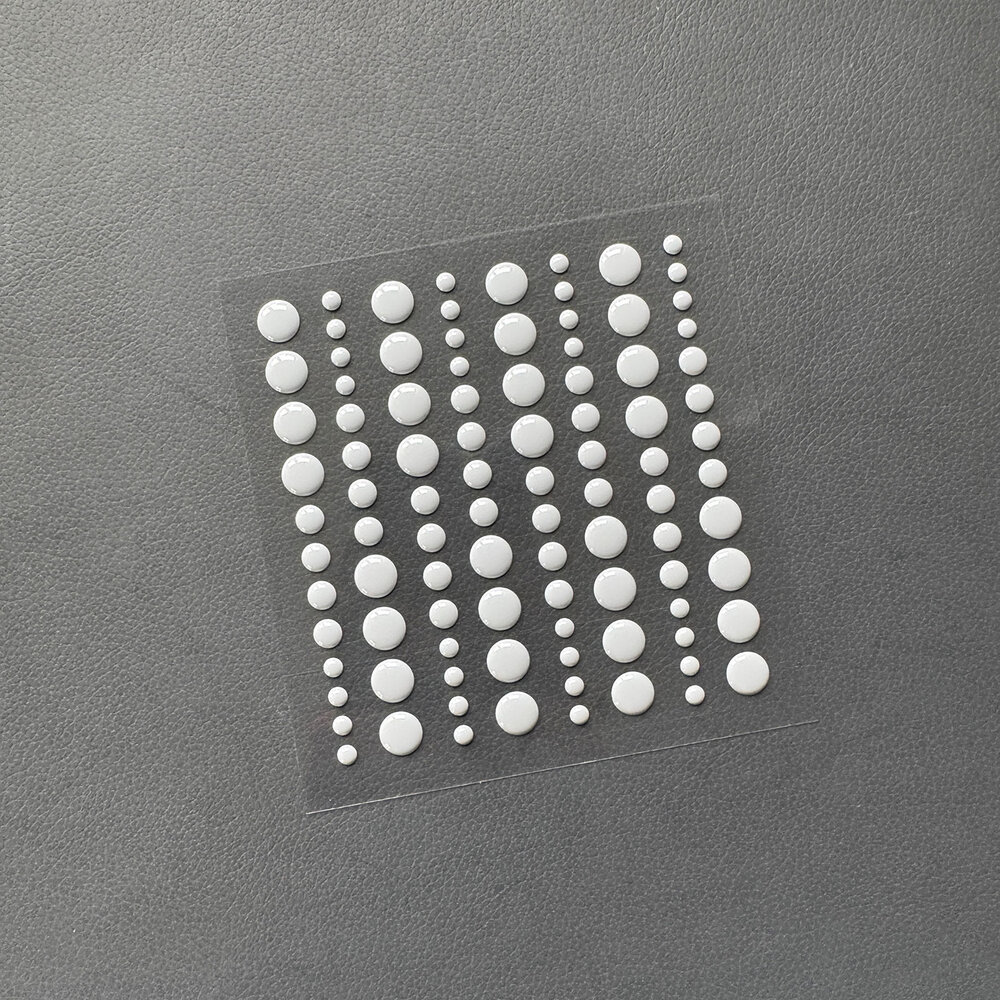 Simple and Basic Adhesive Enamel Dots Light Grey (96pcs) (SBA044)