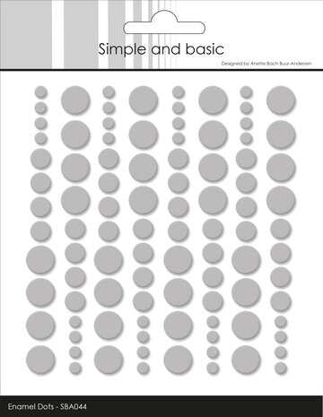 Simple and Basic Adhesive Enamel Dots Light Grey (96pcs) (SBA044)
