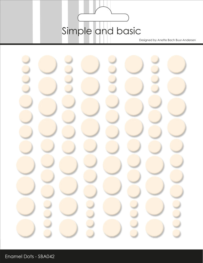 Simple and Basic Adhesive Enamel Dots Nougat (96pcs) (SBA042)