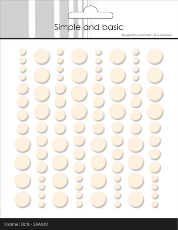 Simple and Basic Adhesive Enamel Dots Nougat (96pcs) (SBA042)